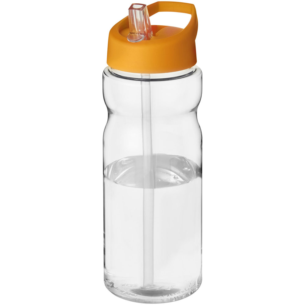 H2O Active® Base Tritan™  650 mlsportfles met tuitdeksel - Transparant helder, Oranje