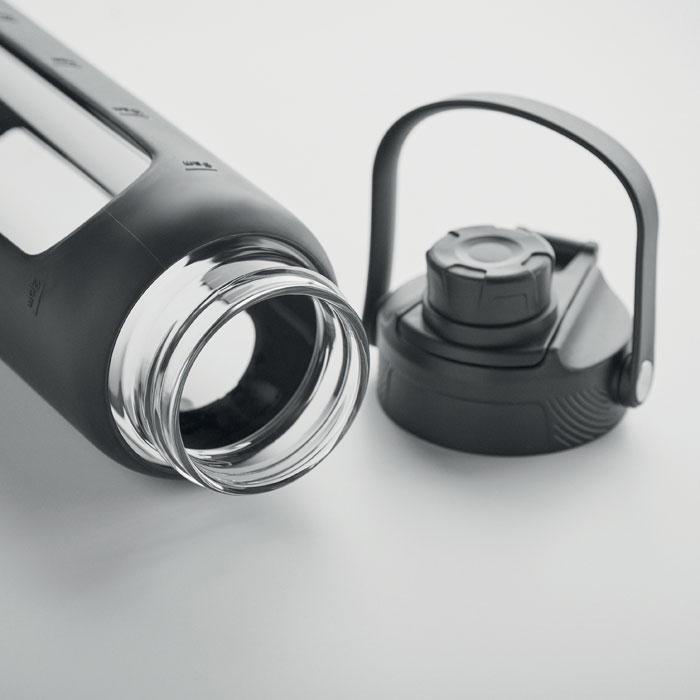 KEILA - Glazen fles met hoes 750 ml