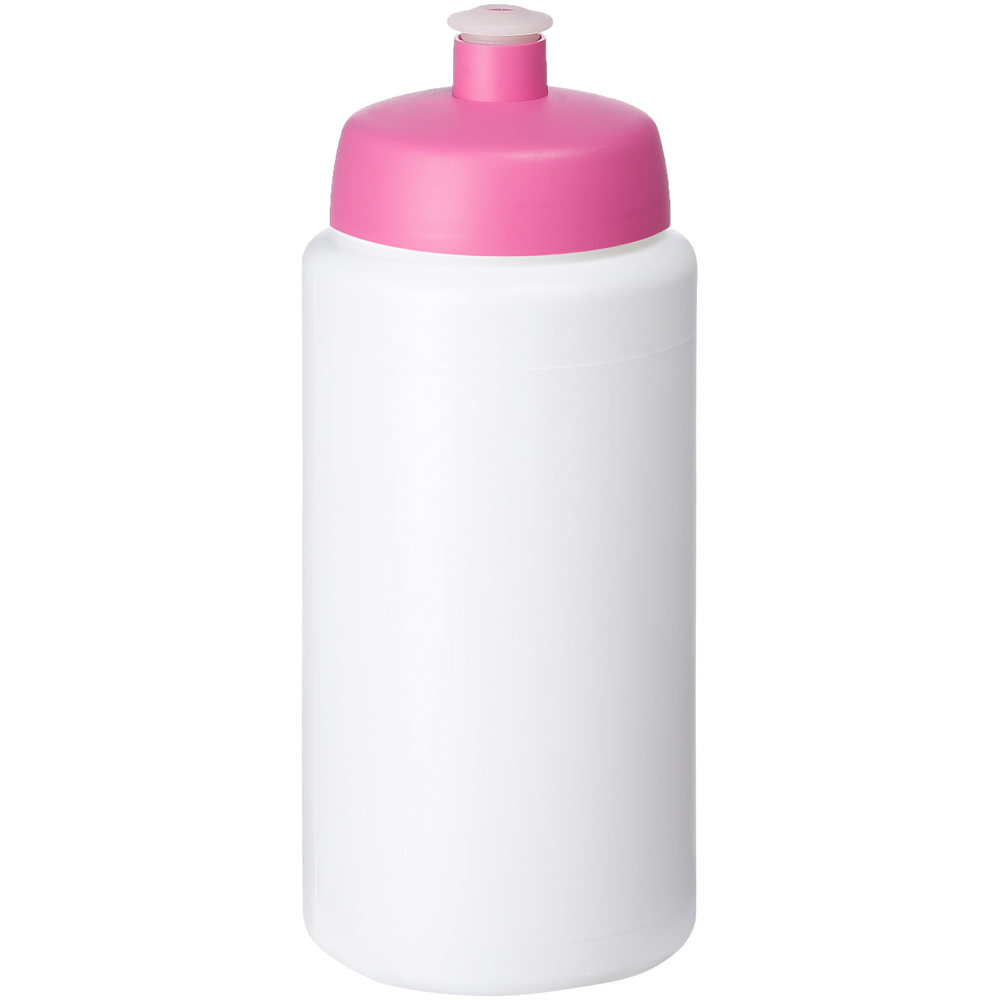 Baseline® Plus grip 500 ml sportfles met sportdeksel - Wit, Roze
