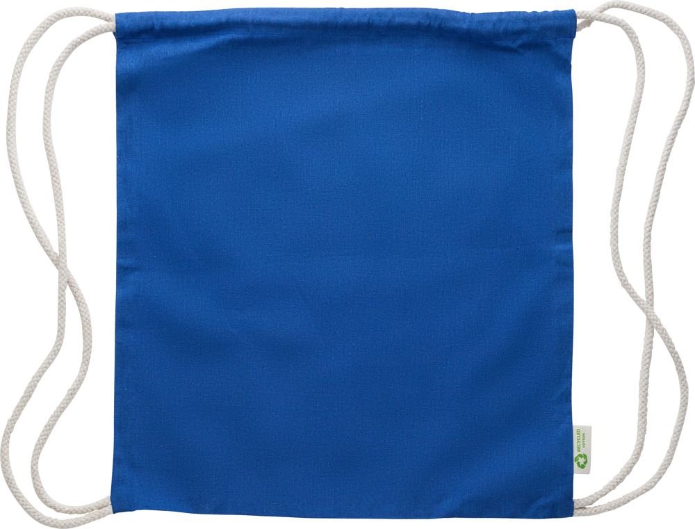Gerecyclede katoenen trekkoordtas Joy - Blauw