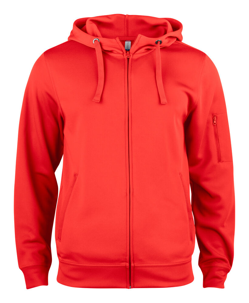 Clique - Basic Active Hoody Full Zip - Rood