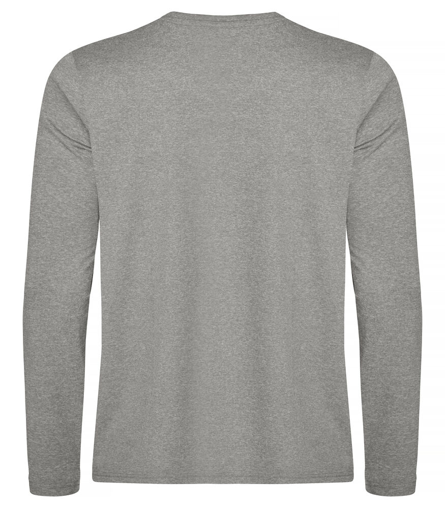 Clique - Basic Active-T L/S Grijsmelange 3XL