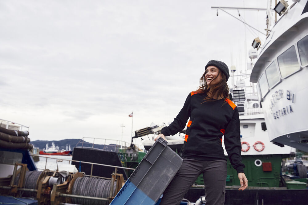 Clique - Ambition Roundneck Signaaloranje M