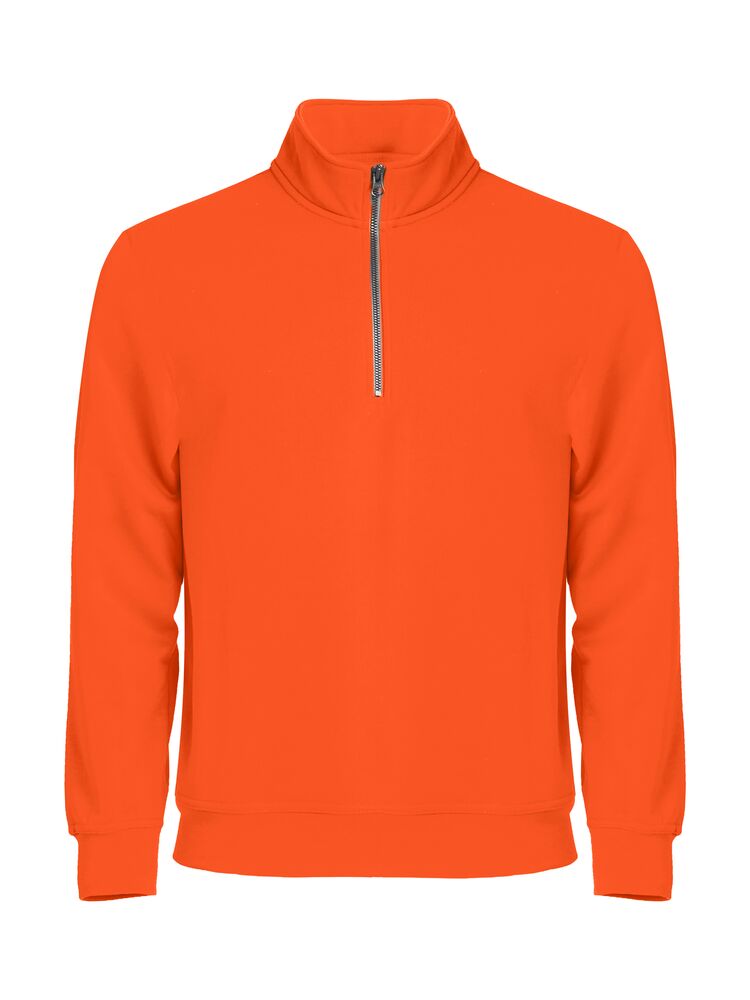 Clique - Basic Half Zip - Signaal-oranje