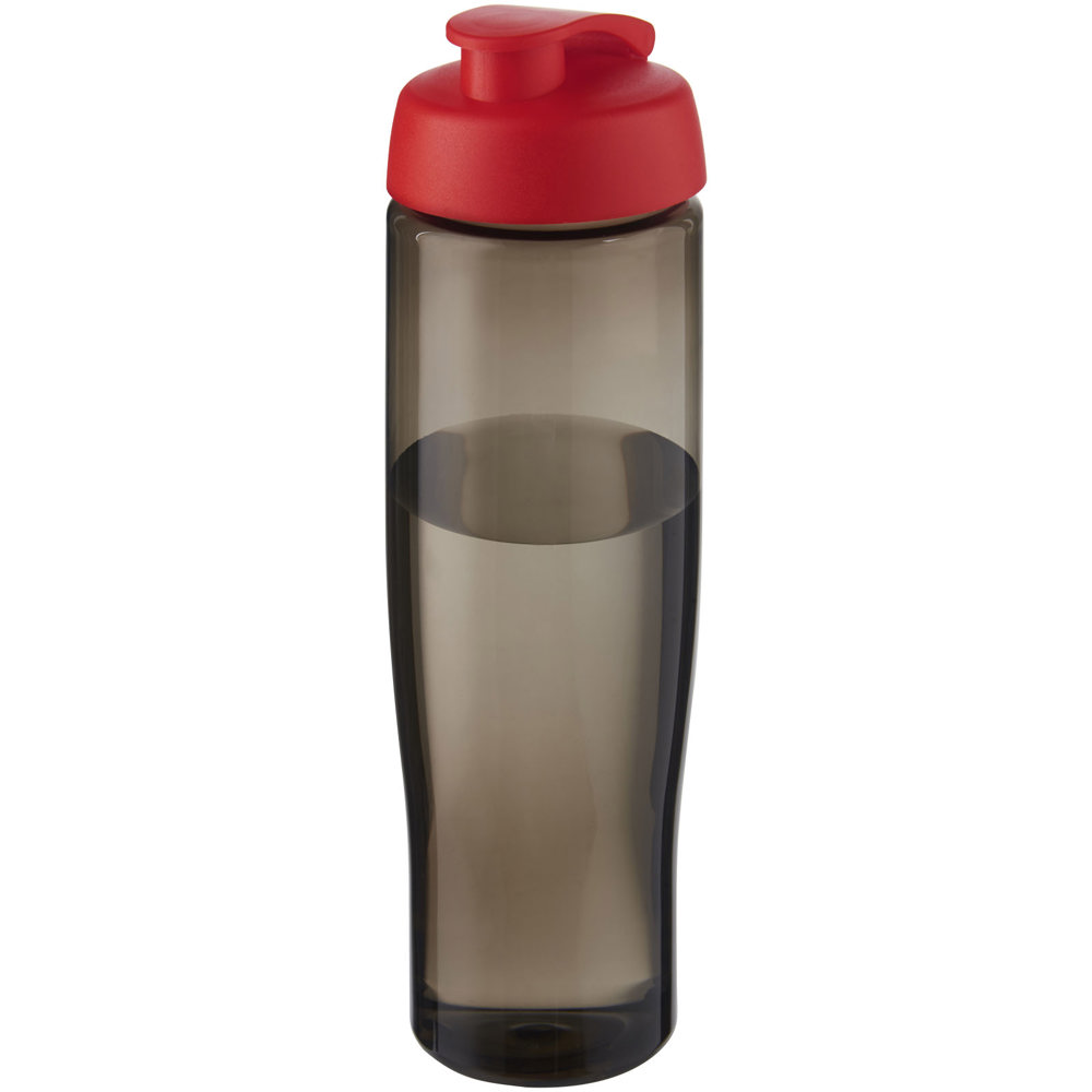 H2O Active® Eco Tempo drinkfles van 700 ml met klapdeksel - Rood, Houtskool