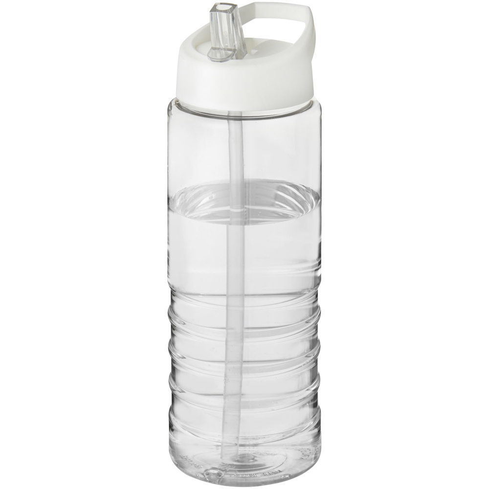 H2O Active® Treble 750 ml sportfles met tuitdeksel - Transparent, Wit