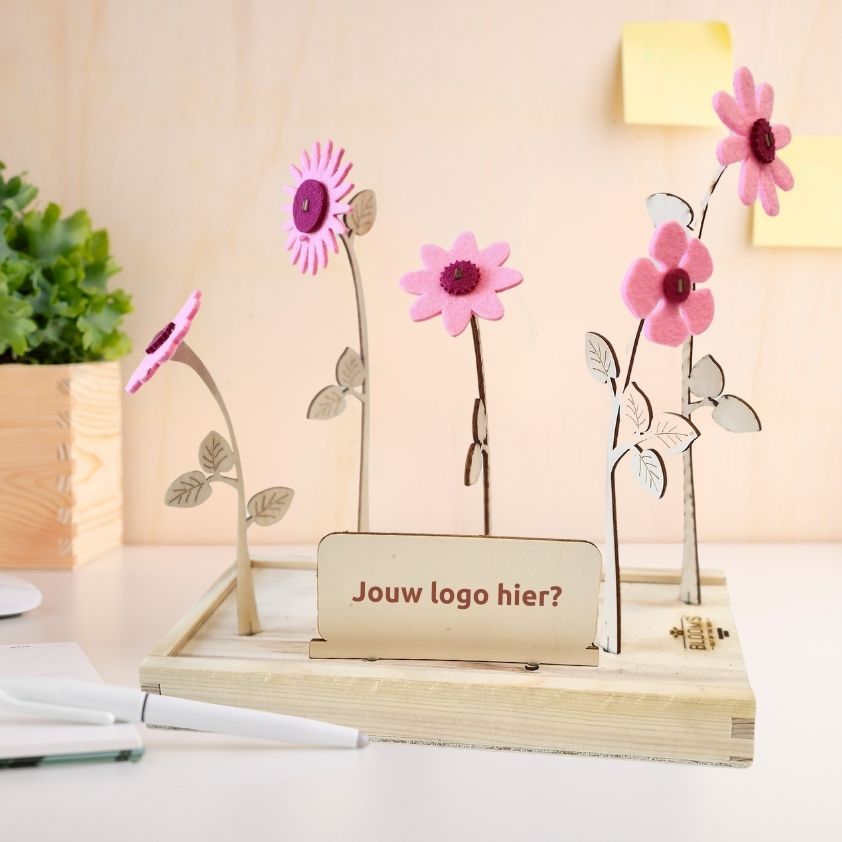 Happy Blooms 'Your logo' - roze