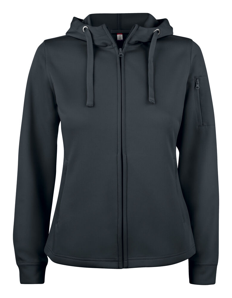Clique - Basic Active Hoody Full Zip Women - Zwart