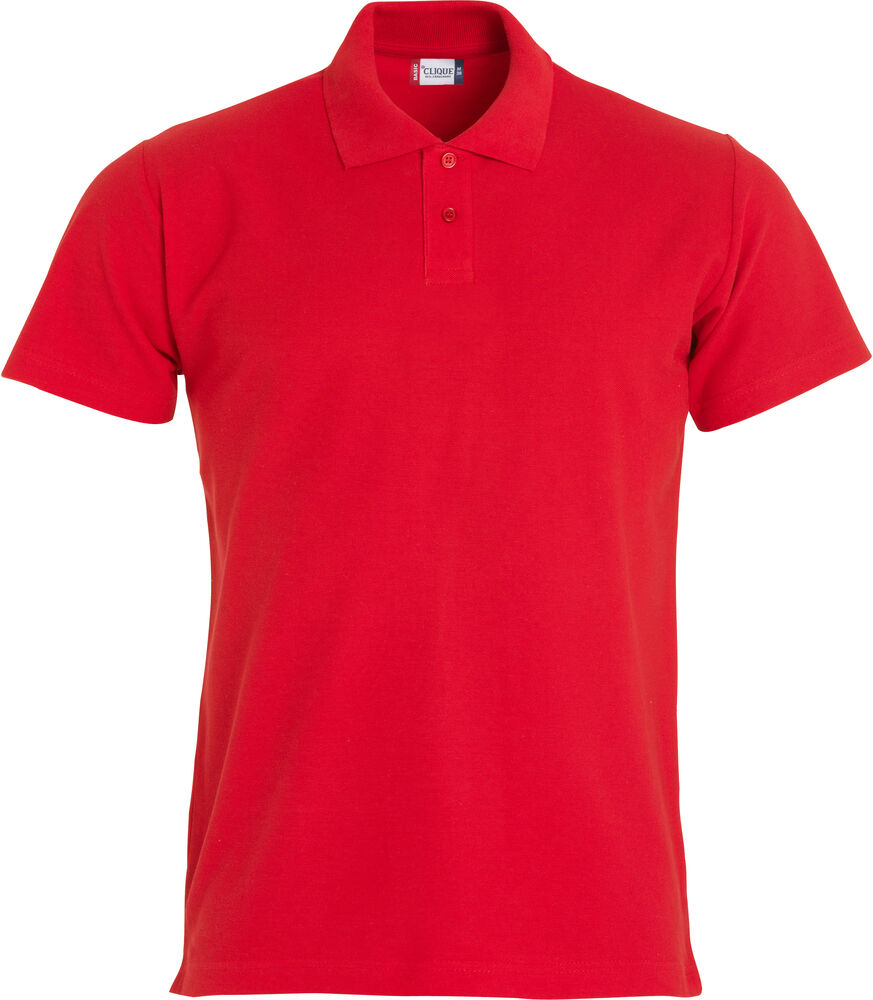 Clique - Basic Polo S/S Junior - Rood