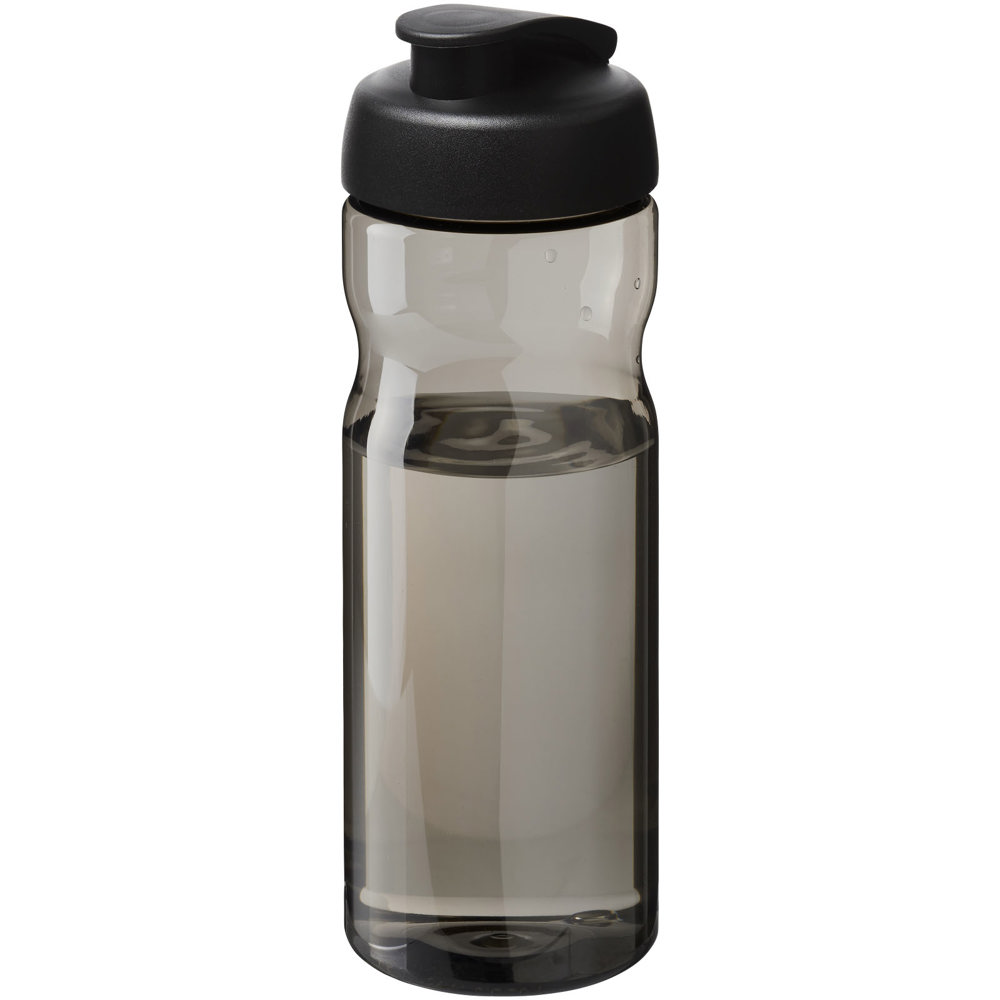 H2O Active® Eco Base drinkfles van 650 ml met klapdeksel - Zwart, Houtskool