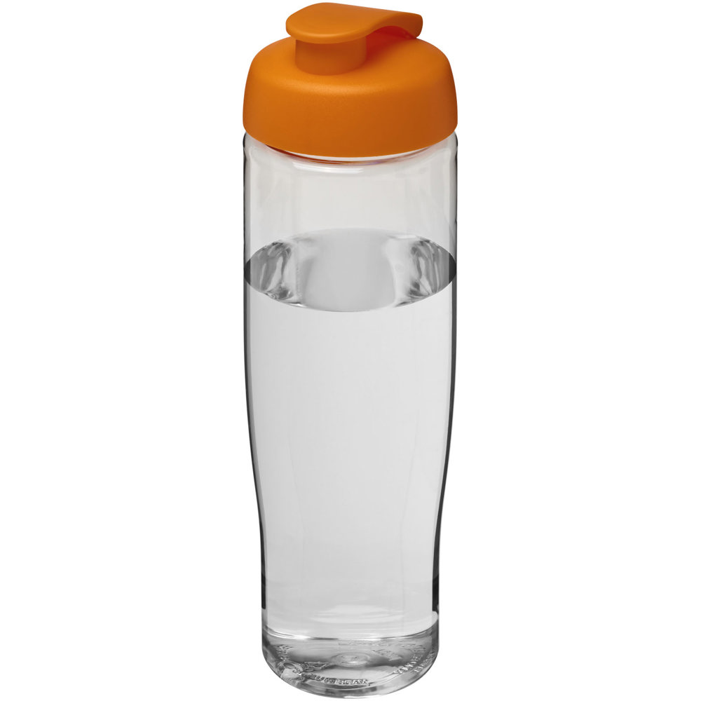 H2O Active® Tempo 700 ml sportfles met flipcapdeksel - Transparent, Oranje