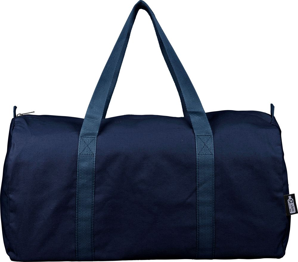 Gerecyclede polycotton (330 gsm) dufflebag Tian - Blauw