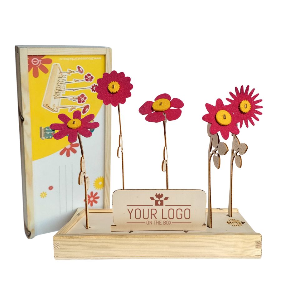 Happy Blooms 'Your logo' - cerise