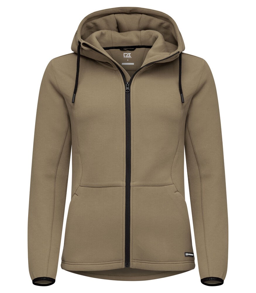 Cutter & Buck - Pemberton Hood FZ Dames - Khaki