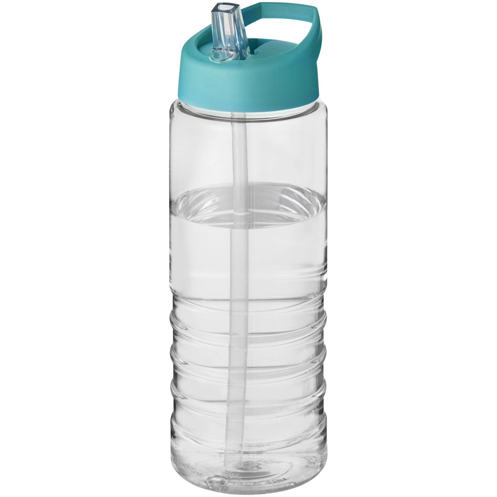 H2O Active® Treble 750 ml sportfles met tuitdeksel - Transparent, Aquablauw