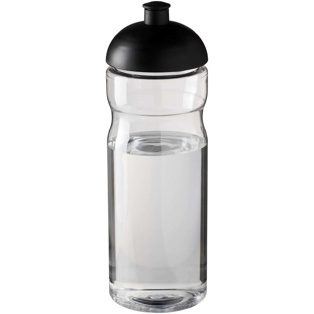H2O Active® Eco Base 650 ml sportfles met koepeldeksel - Transparent, Zwart