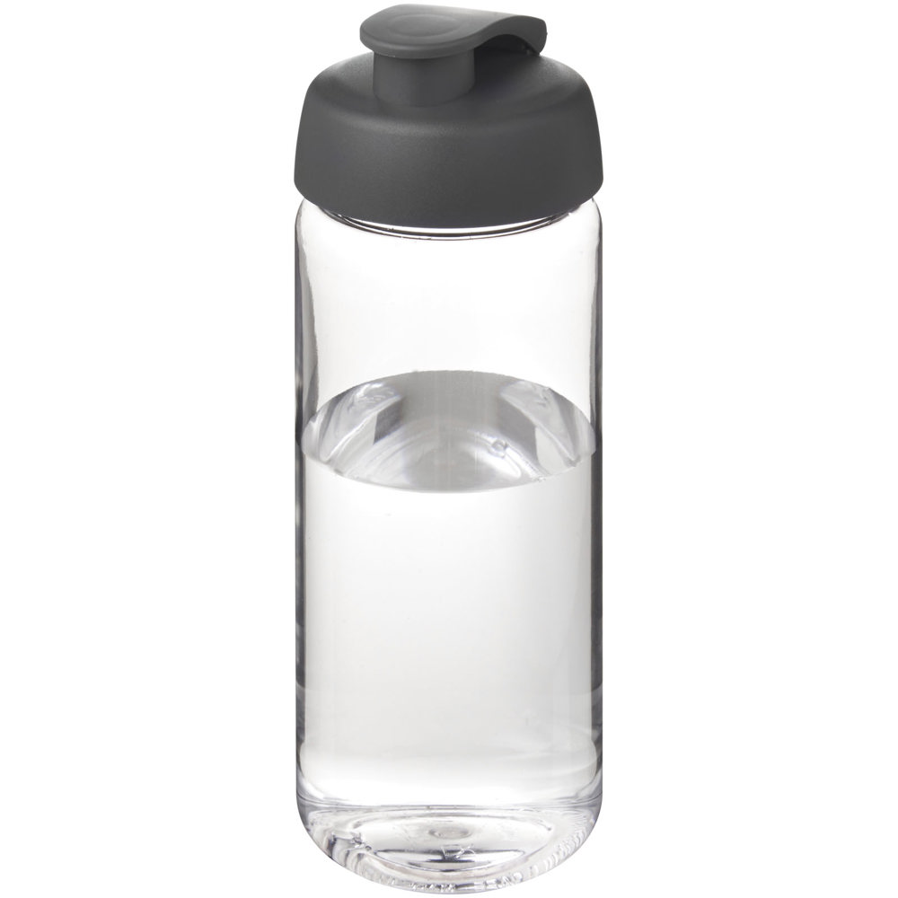 H2O Active® Octave Tritan™ 600 ml sportfles met klapdeksel - Transparant helder, Grijs