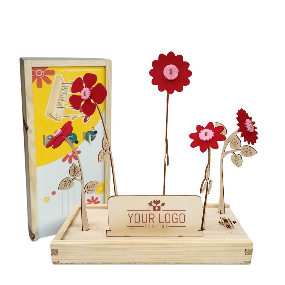 Happy Blooms 'Your logo' - rood