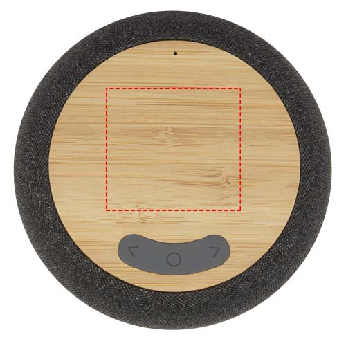 Ecofiber Bluetooth® speaker en draadloos oplaadstation van bamboe/RPET