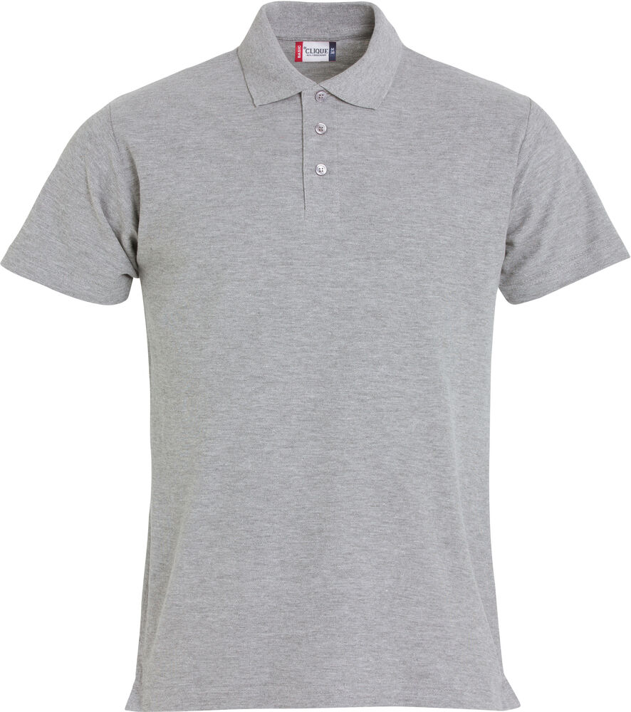 Clique - Basic Polo - Grijs-melange