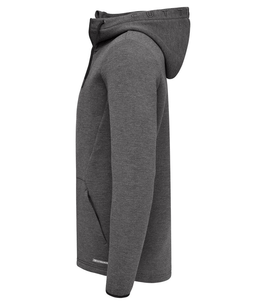 Cutter & Buck - Pemberton Hood FZ Heren Antraciet Mélange XXL