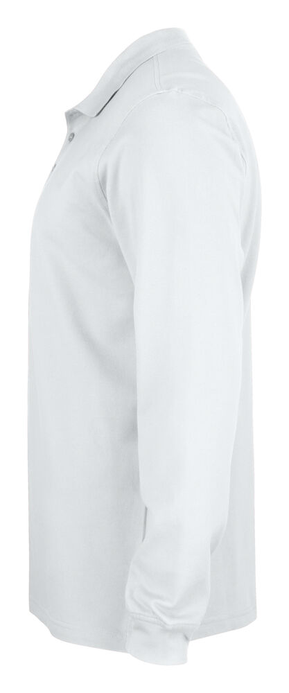 Clique - Basic Polo L/S Junior Wit 100