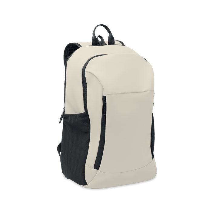 KOROVIN - 15" zachte PU laptop rugzak - Gebroken Wit