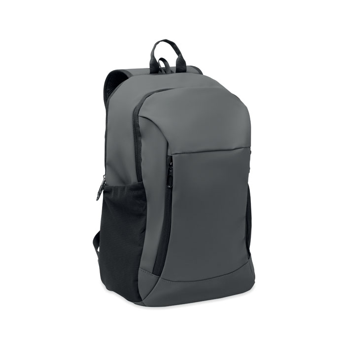 KOROVIN - 15" zachte PU laptop rugzak - Steengrijs
