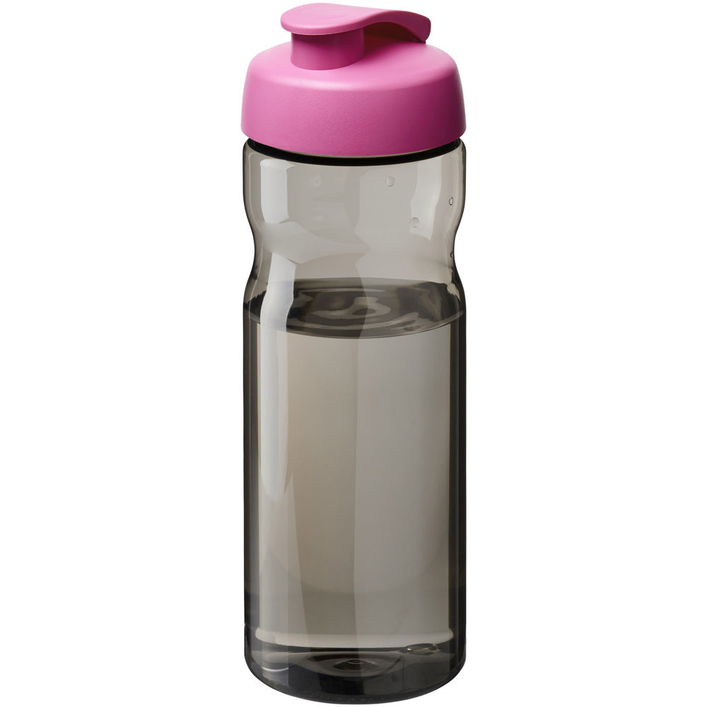 H2O Active® Eco Base 650 ml sportfles met kanteldeksel - Houtskool, Magenta