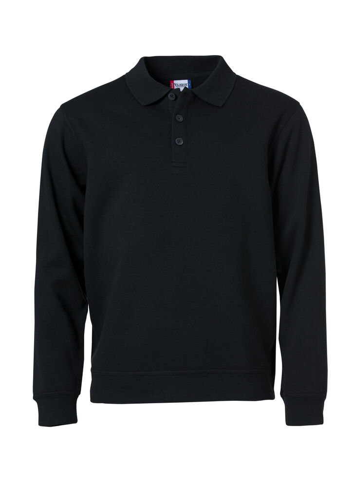 Clique - Basic Polo Sweater - Zwart