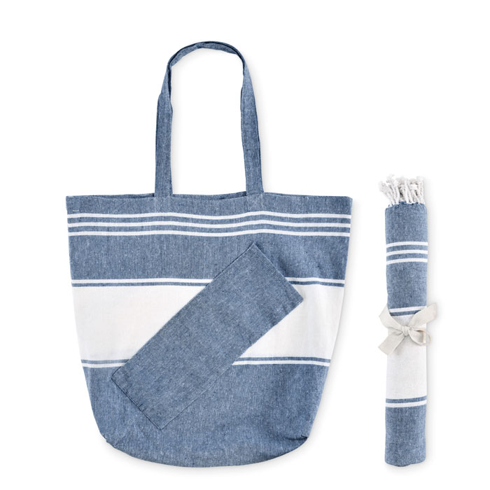 HUMMUM - Strandtas met hamamdoek