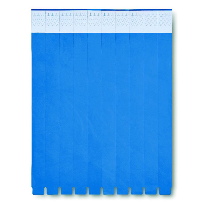 TYVEK - 1 Vel met 10 event armbandjes - Royal Blauw
