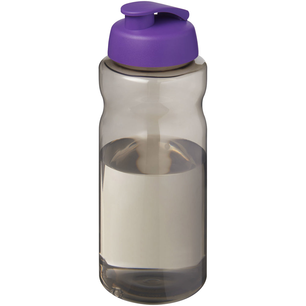 H2O Active® Eco Big Base 1 l drinkfles met klapdeksel - Houtskool, Paars