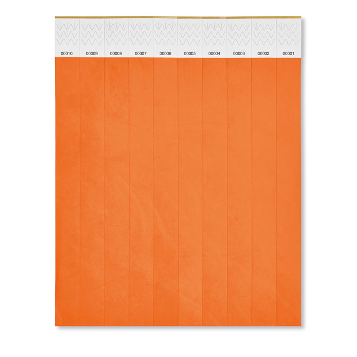  TYVEK - 1 Vel met 10 event armbandjes