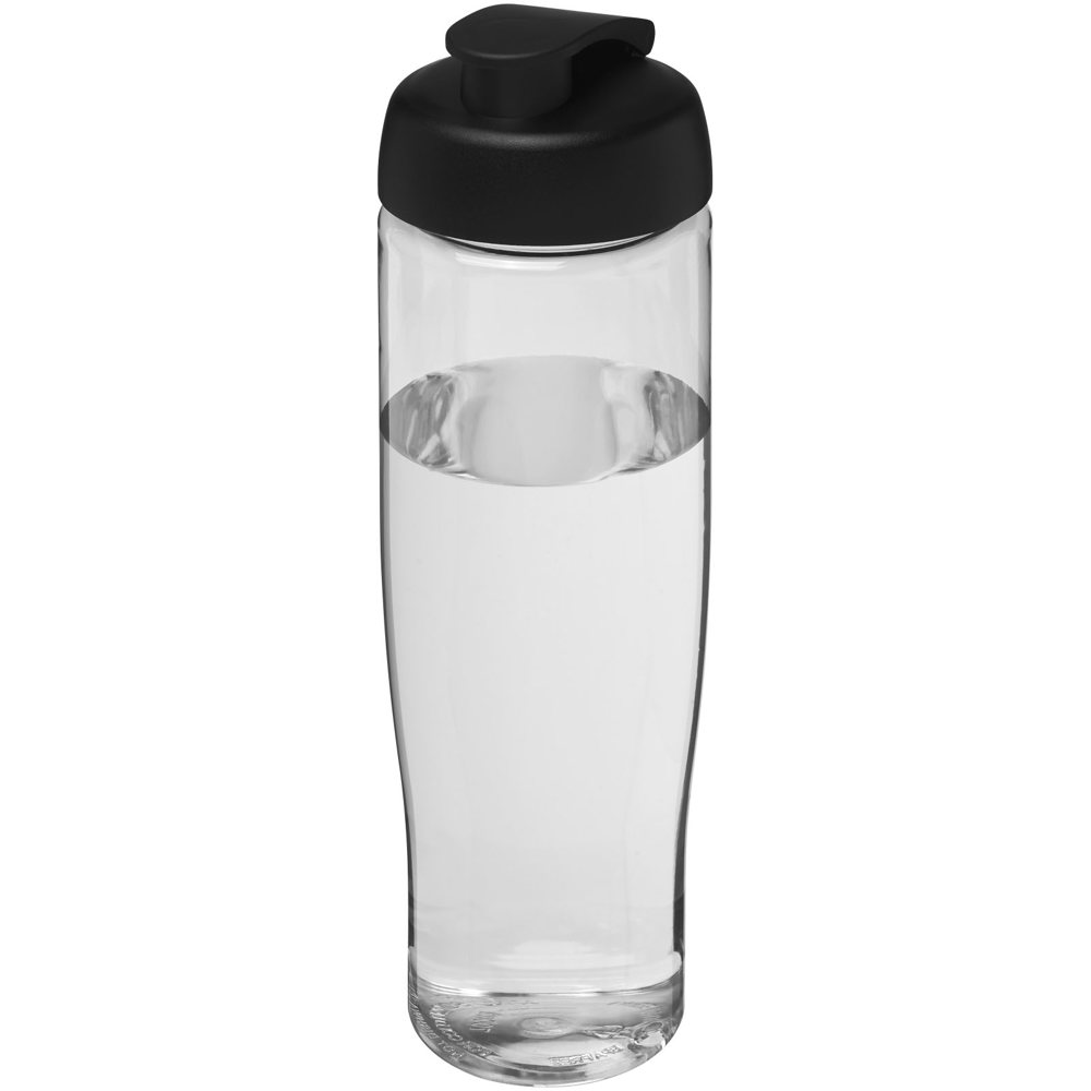 H2O Active® Tempo 700 ml sportfles met flipcapdeksel - Transparent, Zwart
