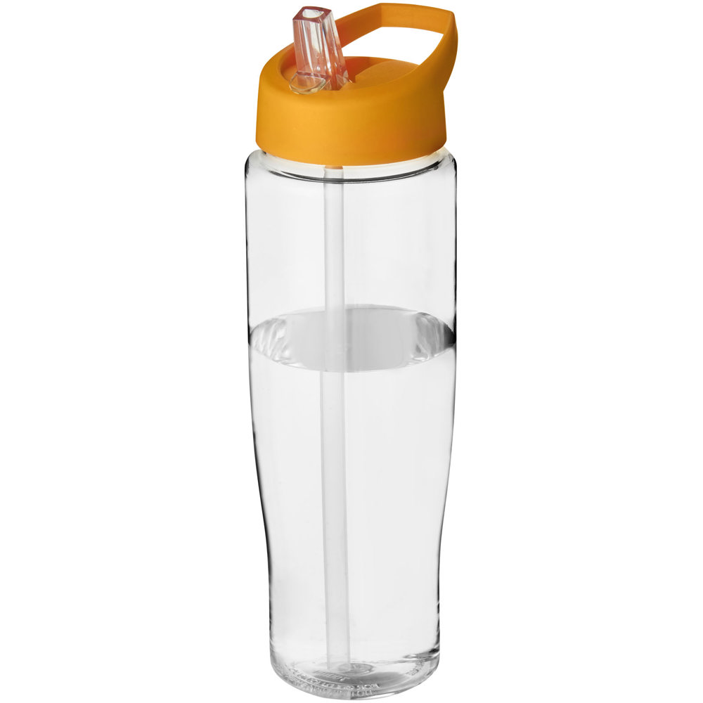 H2O Active® Tempo 700 ml sportfles met fliptuitdeksel - Transparent, Oranje