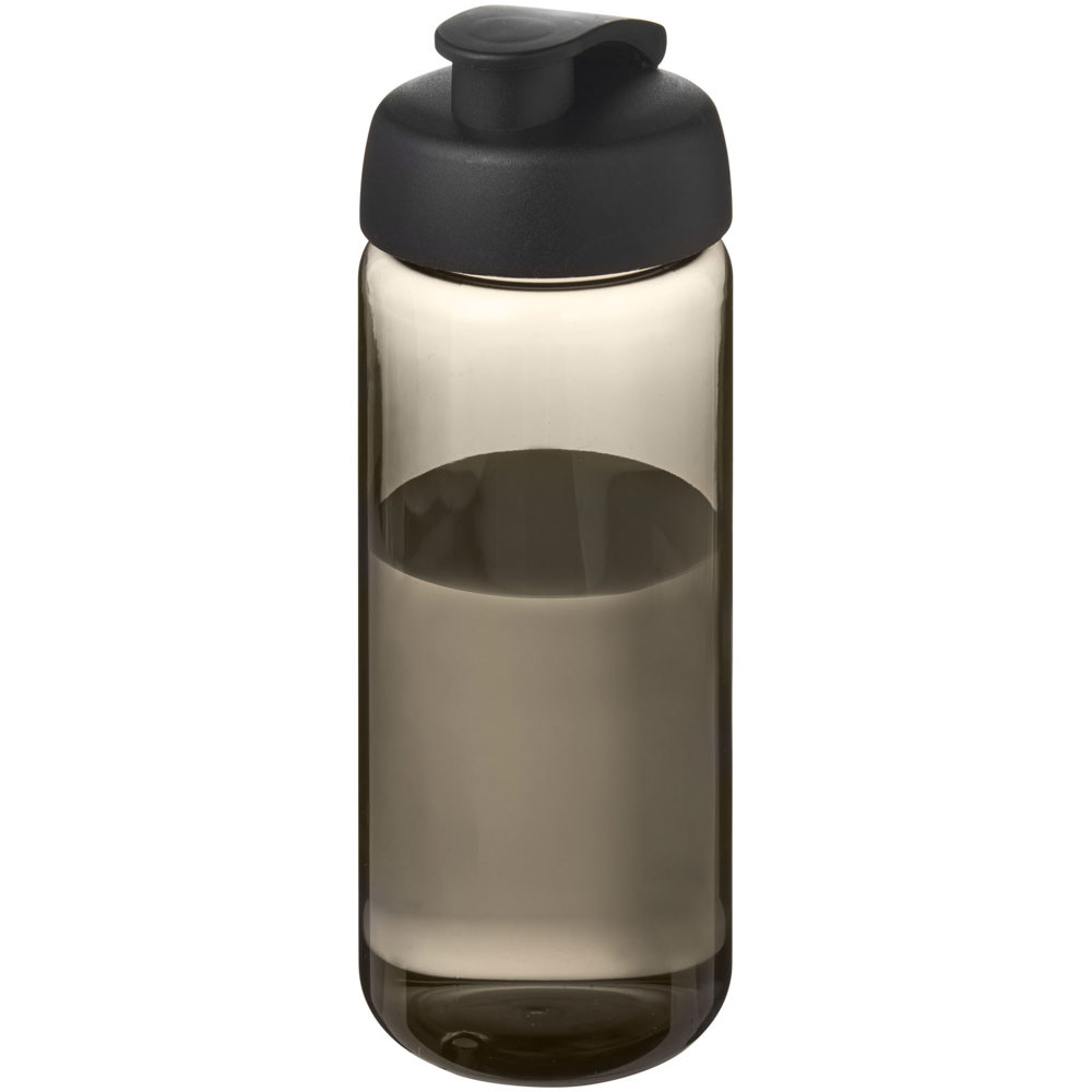 H2O Active® Octave Tritan™ 600 ml sportfles met klapdeksel - Houtskool, Zwart