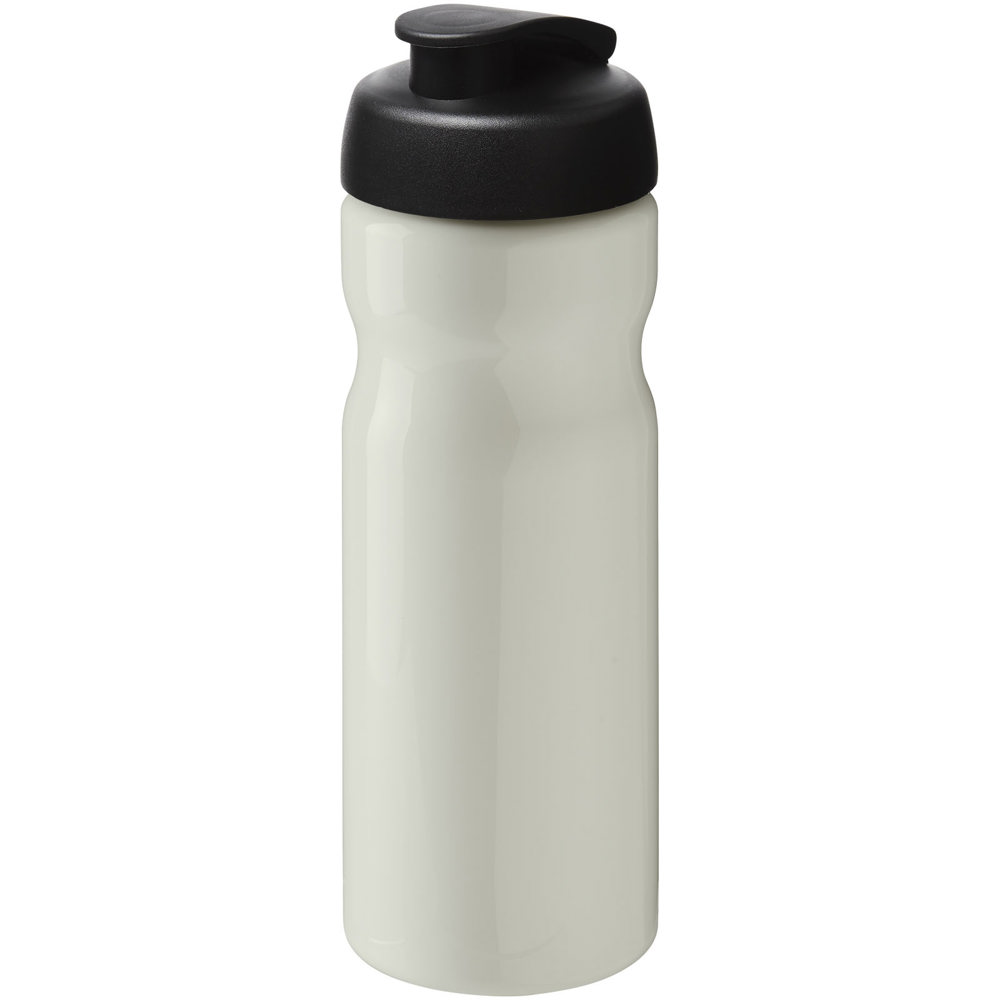 H2O Active® Eco Base 650 ml sportfles met kanteldeksel - Ivoorwit, Zwart