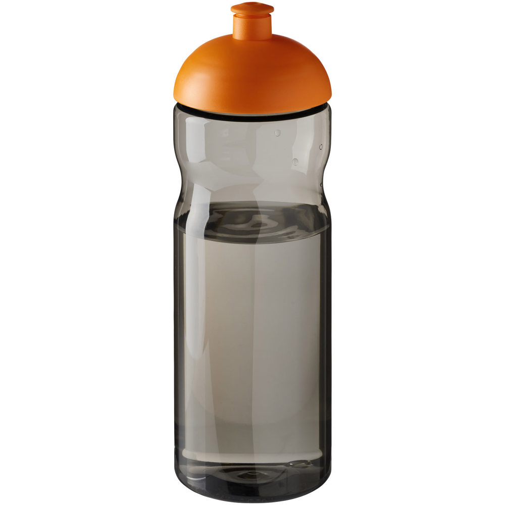 H2O Active® Eco Base 650 ml sportfles met koepeldeksel - Houtskool, Oranje