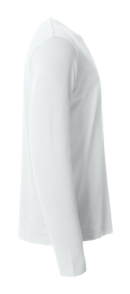 Clique - Basic-T L/S Wit 4XL