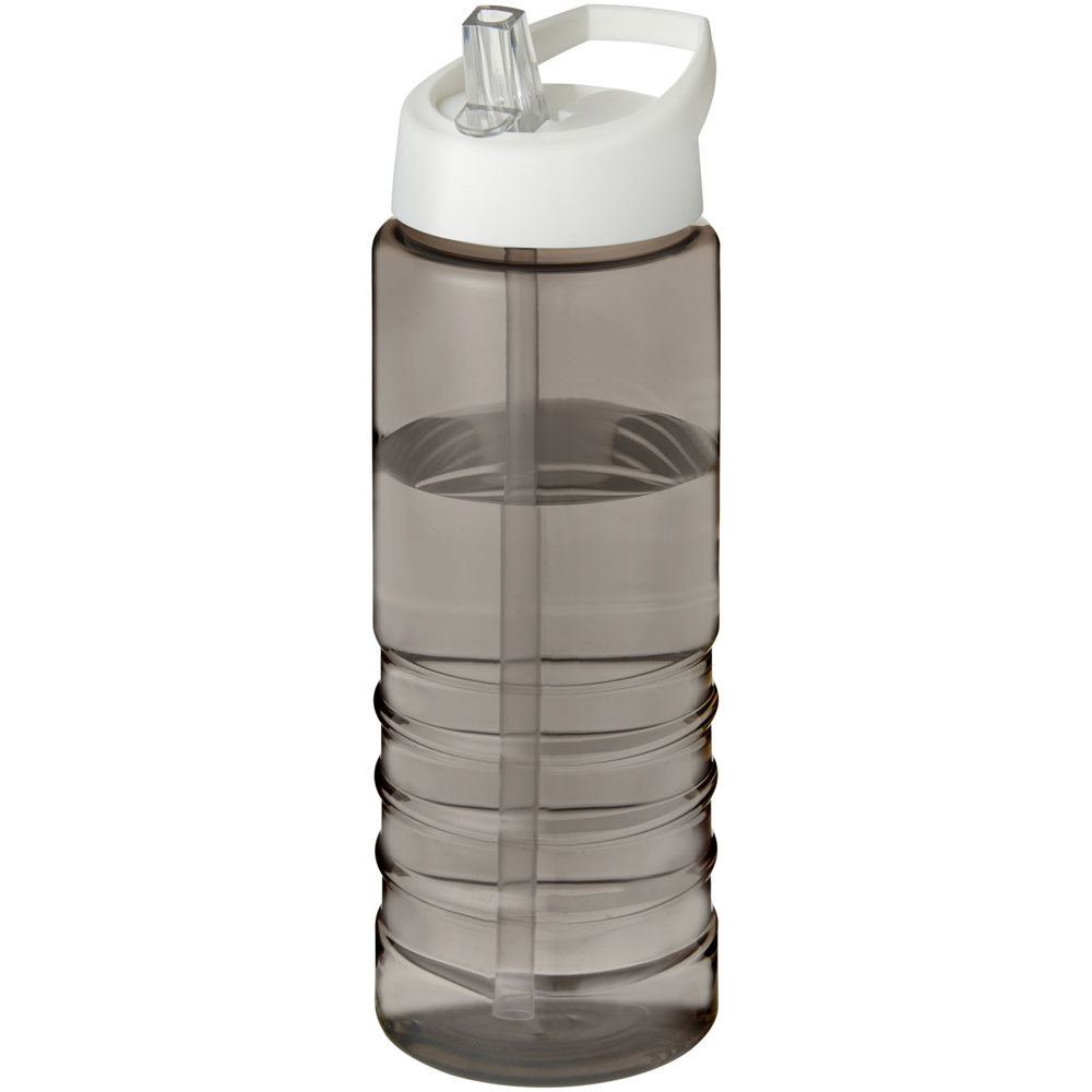 H2O Active® Eco Treble 750 ml drinkfles met tuitdeksel  - Houtskool, Wit