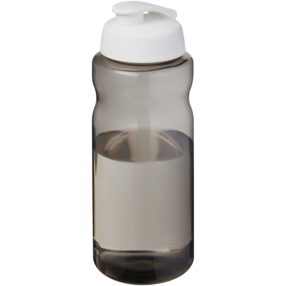 H2O Active® Eco Big Base 1 l drinkfles met klapdeksel - Houtskool, Wit