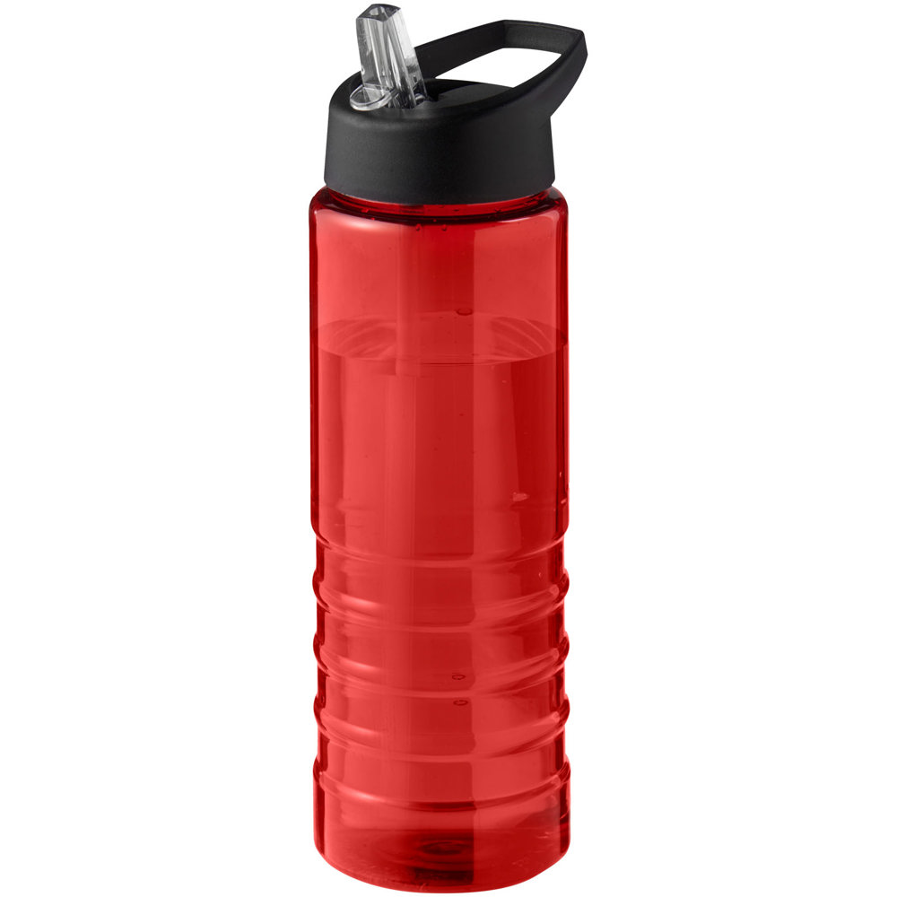 H2O Active® Eco Treble 750 ml drinkfles met tuitdeksel  - Rood, Zwart