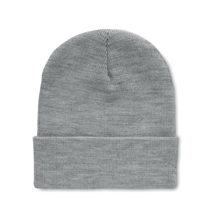 POLO RPET - RPET Beanie met omslag - Wit/grijs