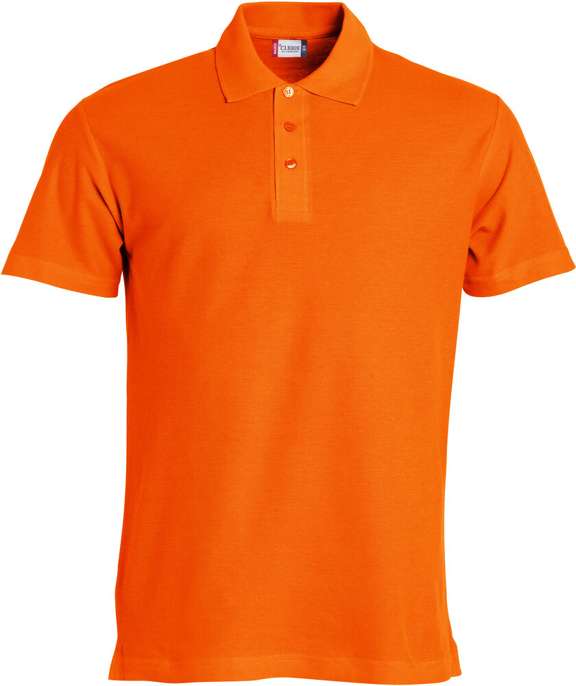Clique - Basic Polo - Diep Oranje