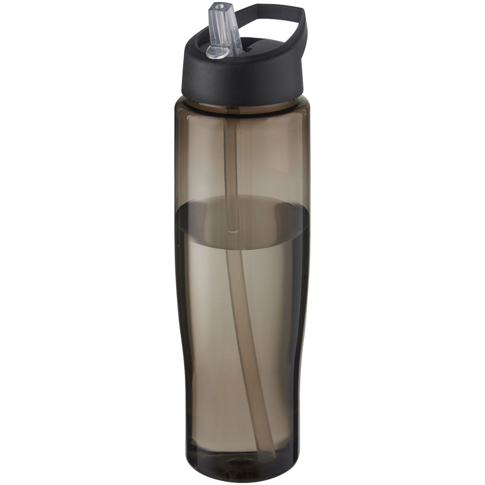 H2O Active® Eco Tempo drinkfles van 700 ml met tuitdeksel - Zwart, Houtskool