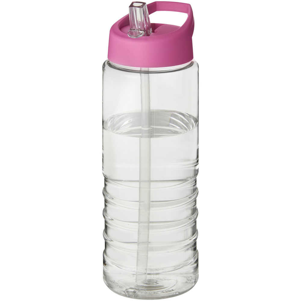 H2O Active® Treble 750 ml sportfles met tuitdeksel - Transparent, Roze
