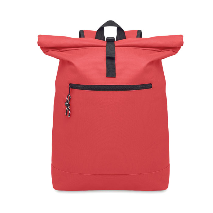 IREA - 600D polyester rolltop rugzak - Rood