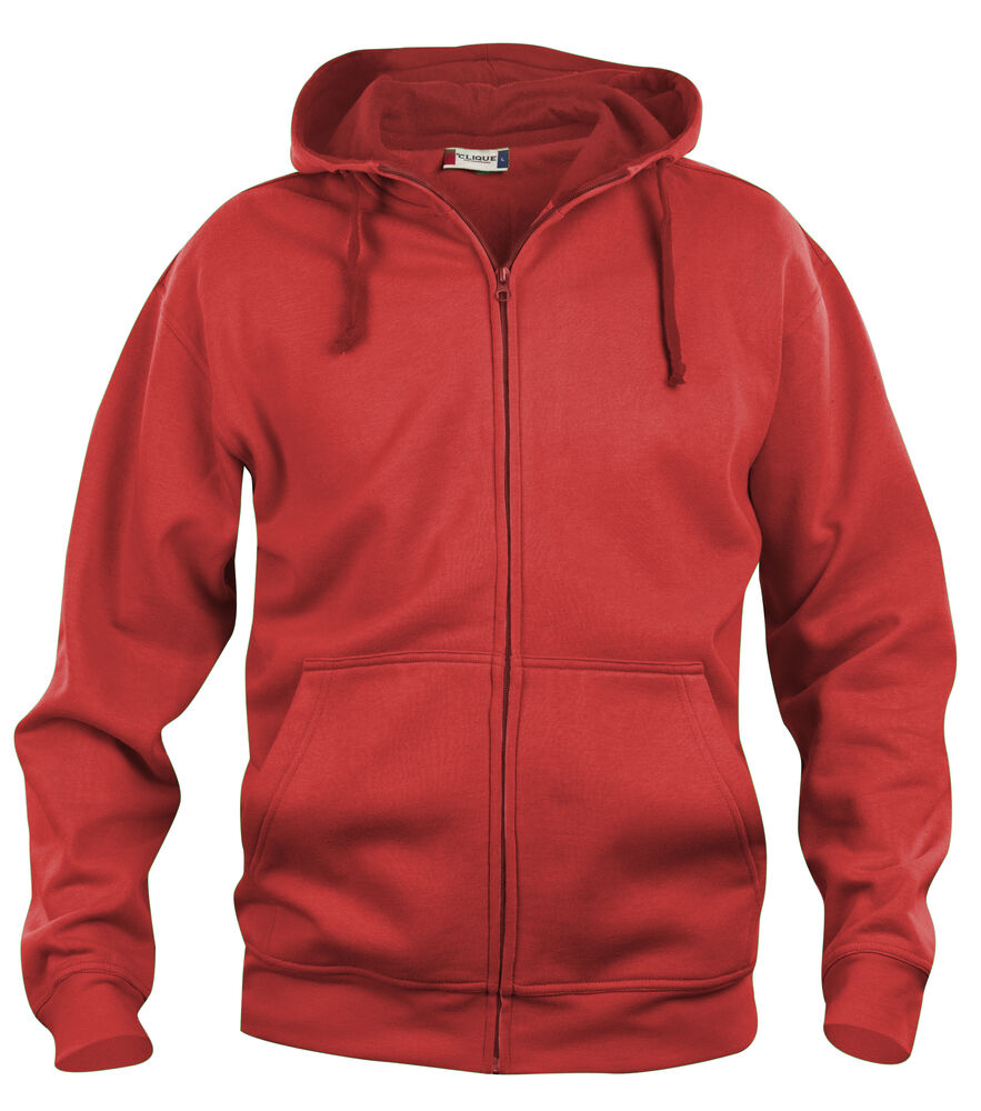Clique - Basic Hoody Full Zip Rood S