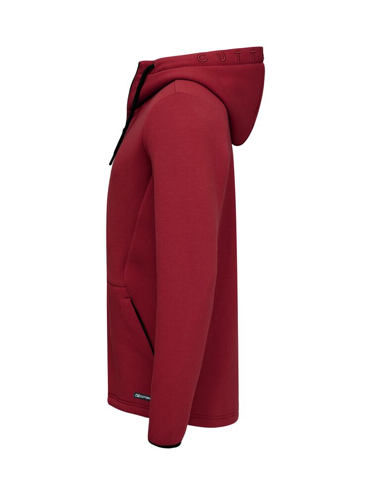 Cutter & Buck - Pemberton Hood FZ Heren Biker Rood S